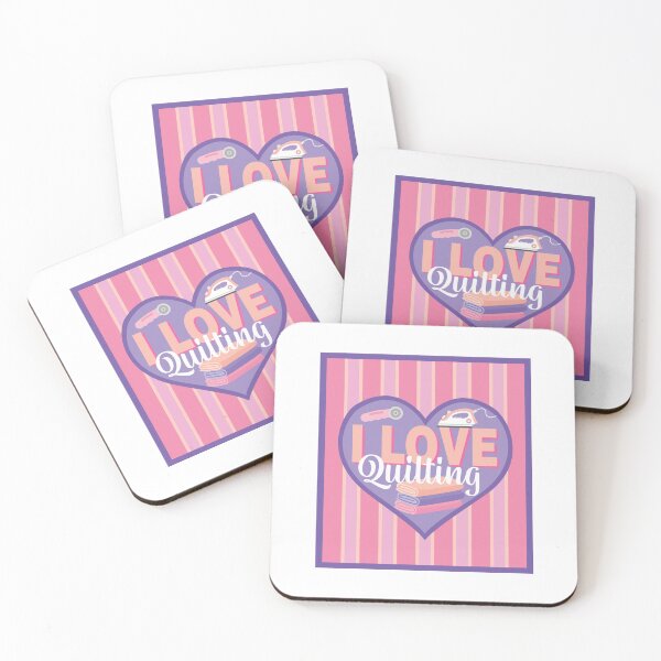 Item preview, Fabric Panels I Love Quilting - PURPLE AND PEACH designed and sold by StellarFX.