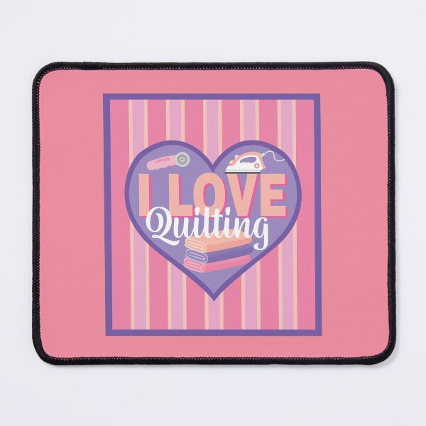 Item preview, Fabric Panels I Love Quilting - PURPLE AND PEACH designed and sold by StellarFX.