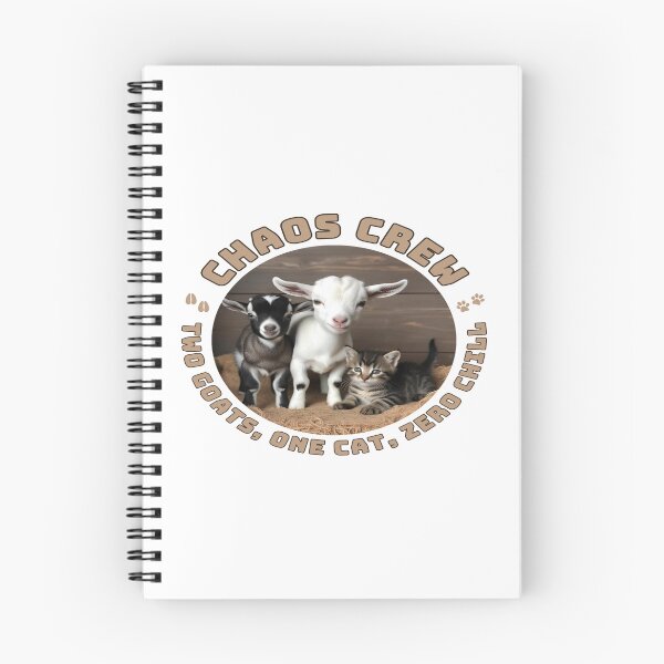 Item preview, Chaos Crew: Two Goats, One Cat, Zero Chill designed and sold by SpazticGoat.