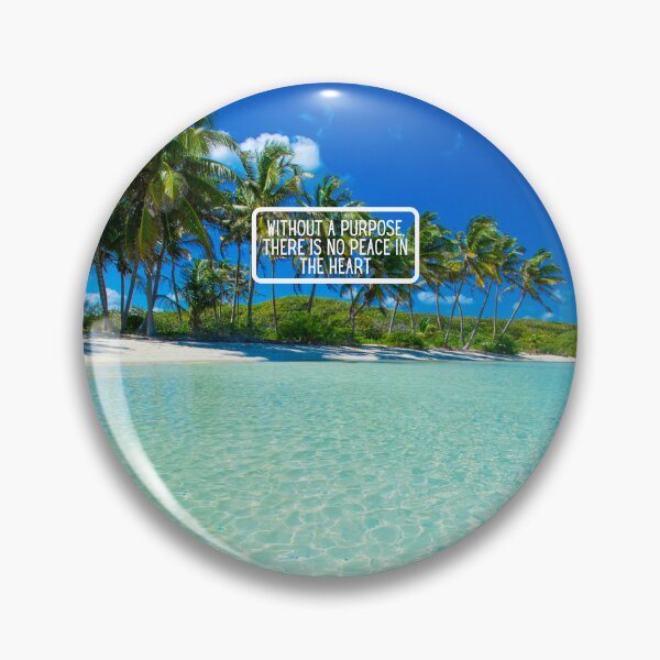 Item preview, Inspirational Beach Quote Design #8 – Without a Purpose There Is No Peace in the Heart – AI Photo Art for Mindful Living designed and sold by knalpot-design.