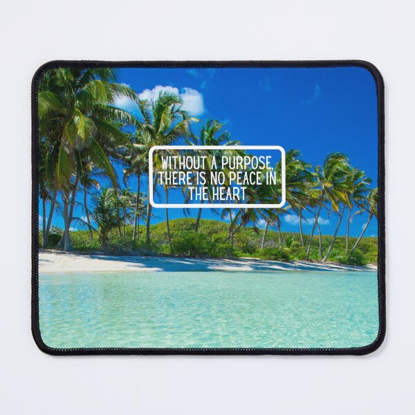 Item preview, Inspirational Beach Quote Design #8 – Without a Purpose There Is No Peace in the Heart – AI Photo Art for Mindful Living designed and sold by knalpot-design.