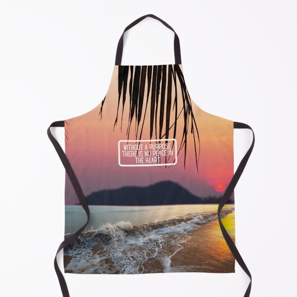 Item preview, Inspirational Beach Quote Design#9 – Without a Purpose There Is No Peace in the Heart – AI Photo Art for Mindful Living designed and sold by knalpot-design.