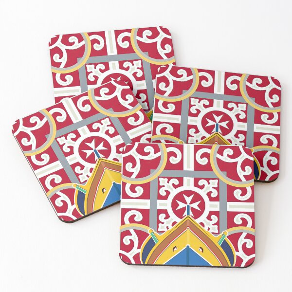 Item preview, Maltese Knight Cross with Luzzu - Malta design gift designed and sold by TheArtistOf2022.