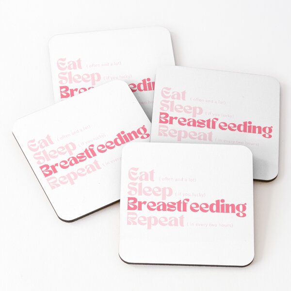 Item preview, Eat Sleep Breastfeeding Repeat Funny Ironic Gift for New Mother designed and sold by SunflakeStudio.