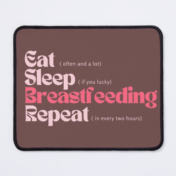 Item preview, Eat Sleep Breastfeeding Repeat Funny Ironic Gift for New Mother designed and sold by SunflakeStudio.