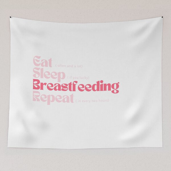 Item preview, Eat Sleep Breastfeeding Repeat Funny Ironic Gift for New Mother designed and sold by SunflakeStudio.