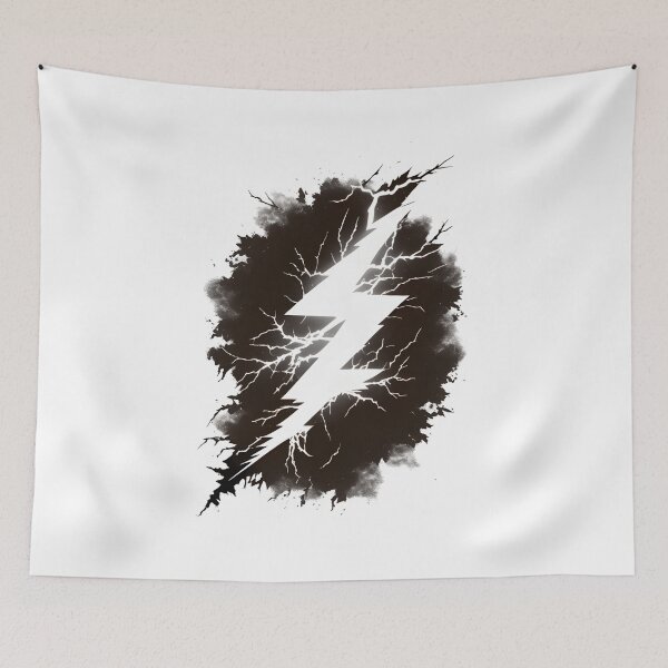 Item preview, Electric Lightning Silhouette Art Print designed and sold by ShadowAndSlate.