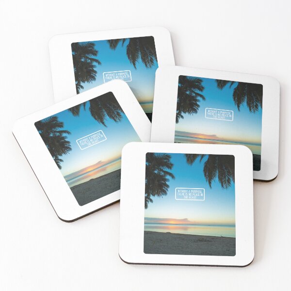 Item preview, Inspirational Beach Quote Design #10– Without a Purpose There Is No Peace in the Heart – AI Photo Art for Mindful Living designed and sold by knalpot-design.