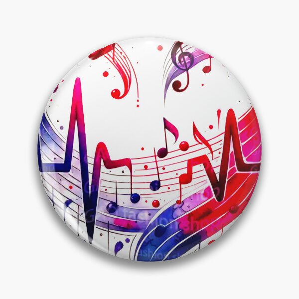 Item preview, Heartbeat Music Love – Colorful Music Note Heartbeat Art designed and sold by EMOTION SHOP.