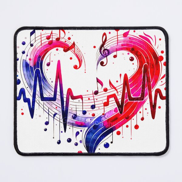 Item preview, Heartbeat Music Love – Colorful Music Note Heartbeat Art designed and sold by EMOTION SHOP.