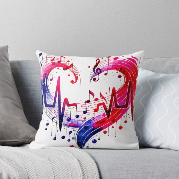 Item preview, Heartbeat Music Love – Colorful Music Note Heartbeat Art designed and sold by EMOTION SHOP.