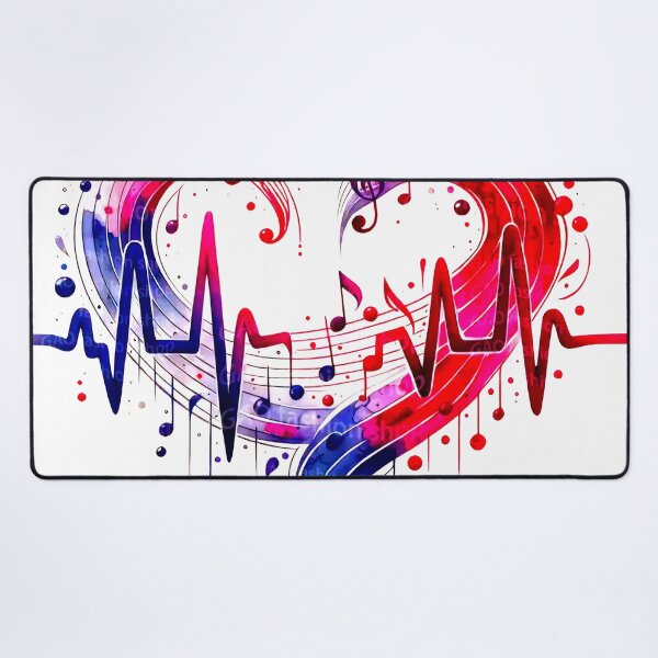 Item preview, Heartbeat Music Love – Colorful Music Note Heartbeat Art designed and sold by EMOTION SHOP.