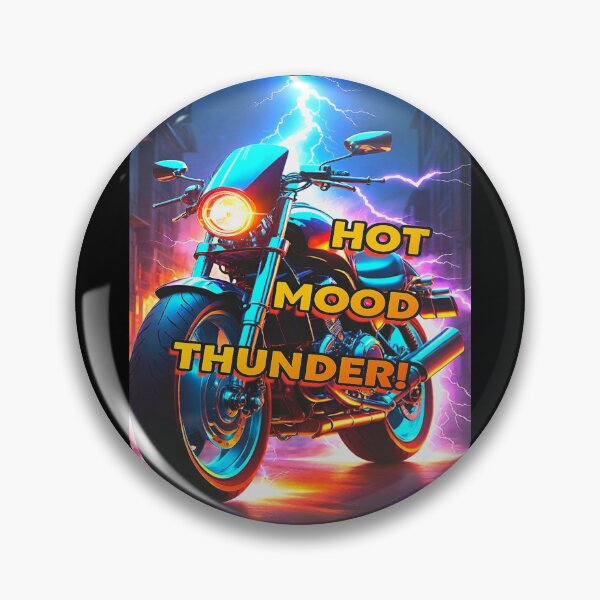 Item preview, Motivational Motorcycle HOT MOOD THUNDER! designed and sold by Giulivo Store Graphic.