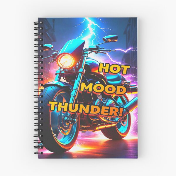 Item preview, Motivational Motorcycle HOT MOOD THUNDER! designed and sold by Giulivo Store Graphic.