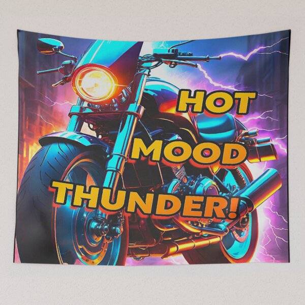 Item preview, Motivational Motorcycle HOT MOOD THUNDER! designed and sold by Giulivo Store Graphic.