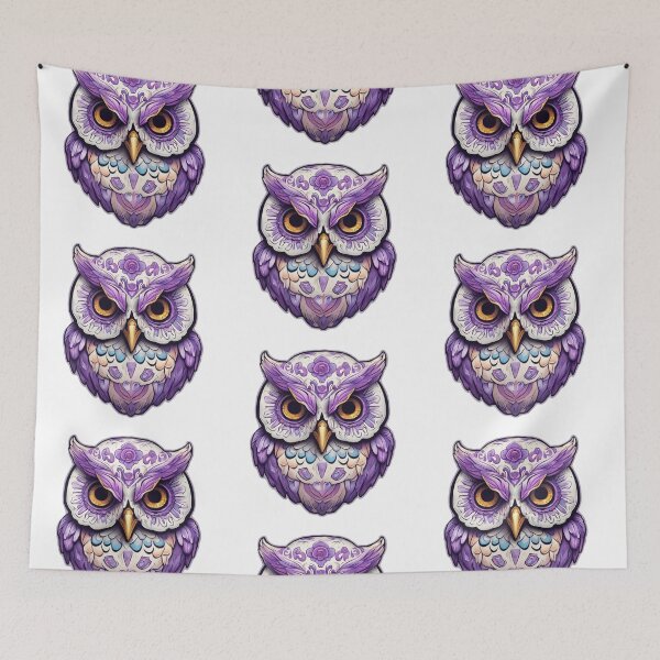 Item preview, fantasy mystical owl with mandalay pattern designed and sold by LoneAngel.