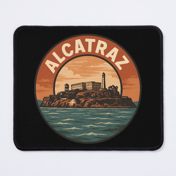 Item preview, Alcatraz Island Vintage Sticker – Travel Landmark Retro Emblem designed and sold by WAUZ.