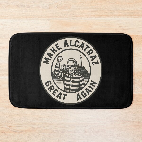 Item preview, Make Alcatraz Great Again Sticker – Skeleton Prisoner Parody Design designed and sold by WAUZ.