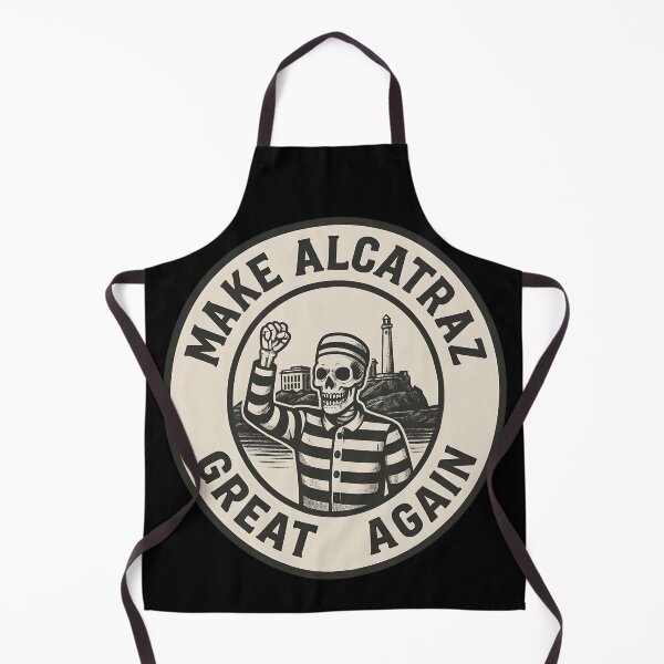 Item preview, Make Alcatraz Great Again Sticker – Skeleton Prisoner Parody Design designed and sold by WAUZ.