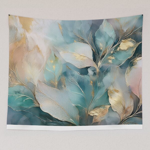 Item preview, Neutral VINTAGE FLOWERS, boho beige wildflower watercolour garden, neutral beige and green alcohol ink effect, green leafy floral spring painting designed and sold by navitalidesign.