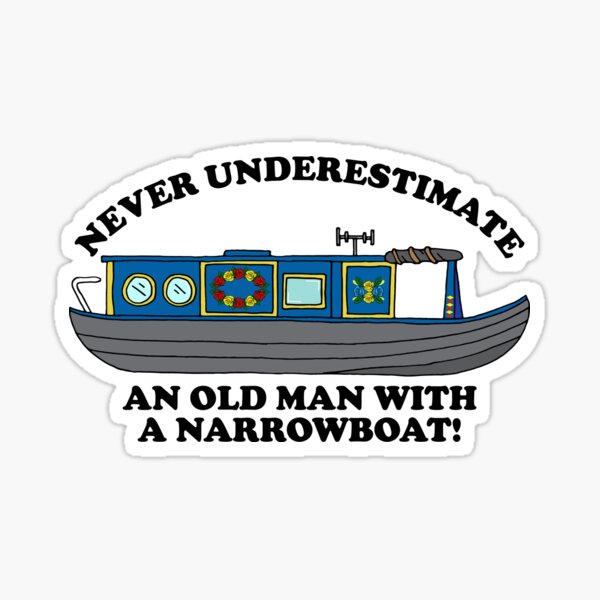 Item preview, Funny Narrowboat Old Man Quote designed and sold by HotHibiscus.
