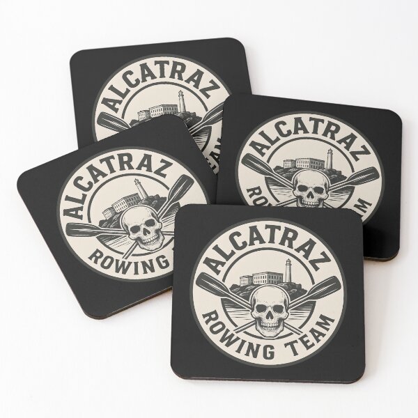 Item preview, Alcatraz Rowing Team Sticker – Skull & Oars Vintage Prison Design designed and sold by WAUZ.