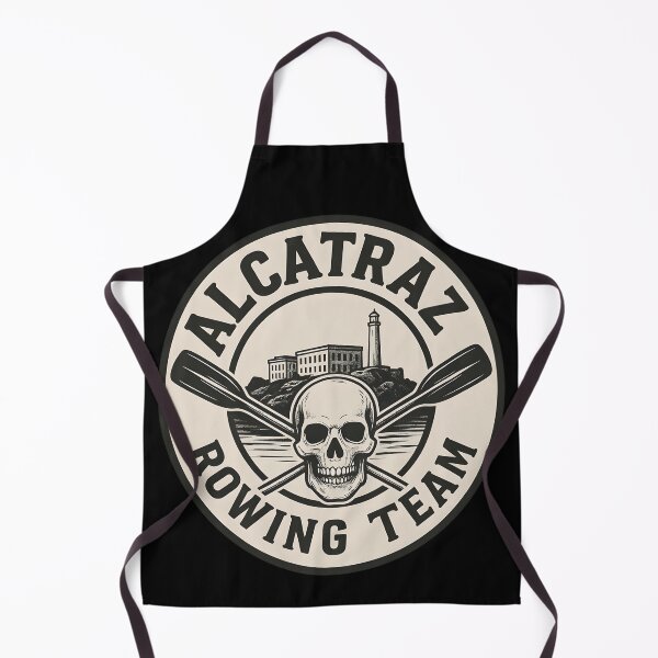 Item preview, Alcatraz Rowing Team Sticker – Skull & Oars Vintage Prison Design designed and sold by WAUZ.