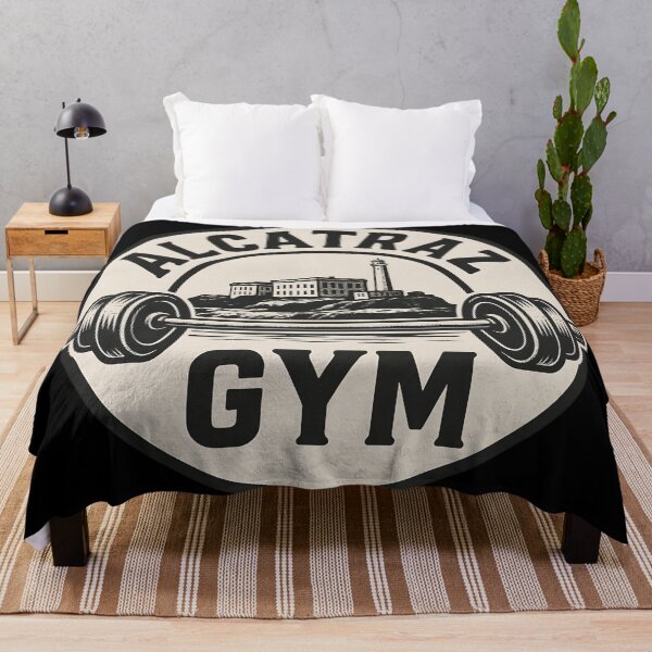 Item preview, Alcatraz Gym – Vintage Barbell Prison Workout Design designed and sold by WAUZ.