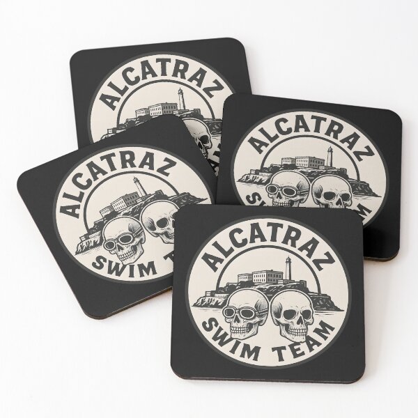 Item preview, Alcatraz Swim Team Sticker – Vintage Skull Prison Escape Design designed and sold by WAUZ.