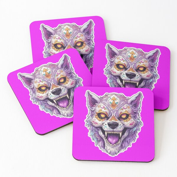 Item preview, fantasy anrgy wolf in mandalay pattern designed and sold by LoneAngel.