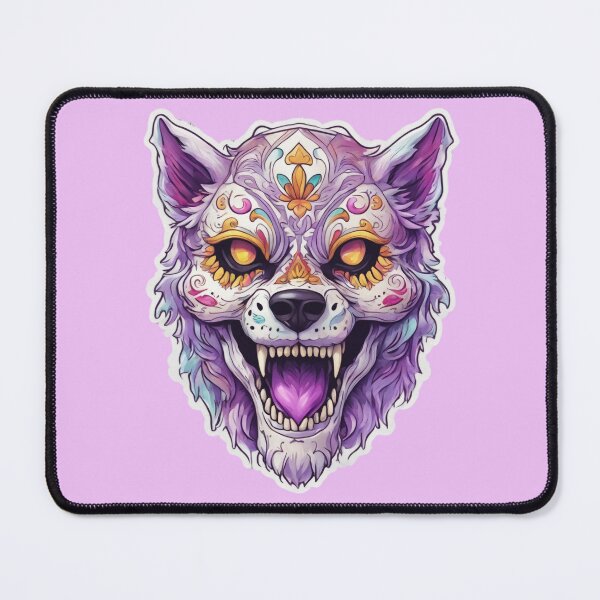 Item preview, fantasy anrgy wolf in mandalay pattern designed and sold by LoneAngel.