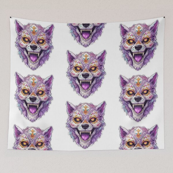 Item preview, fantasy anrgy wolf in mandalay pattern designed and sold by LoneAngel.