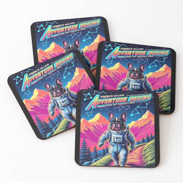 Item preview, Cosmic Bulldog Hiker – Retro Astronaut Adventure designed and sold by Design_Your_Day.