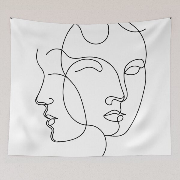 Item preview, Minimalism That Speaks Volumes - Face Out Line designed and sold by e-milka.