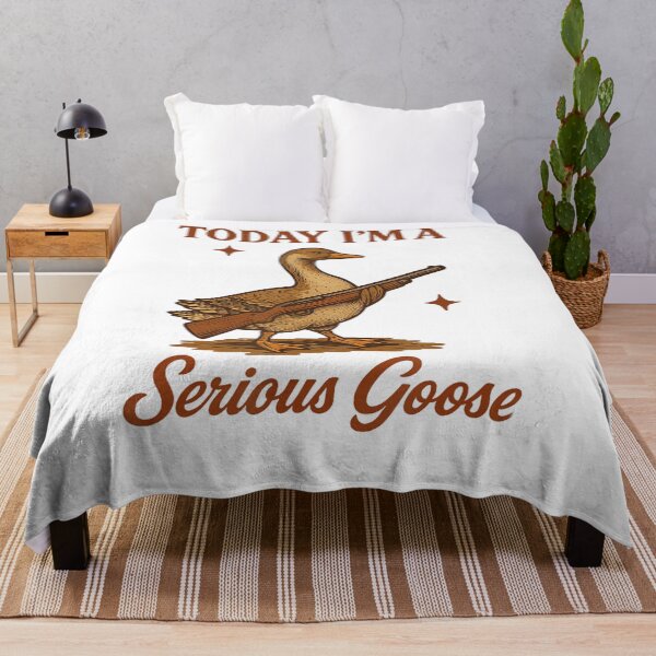 Item preview, Today I'm A Serious Goose Lovers Goose With Gun designed and sold by Cute-Collection.