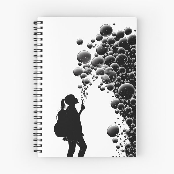 Item preview, Girl Blowing Bubbles Silhouette Art Print designed and sold by ShadowAndSlate.