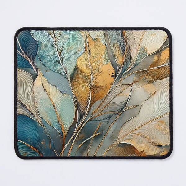 Item preview, Neutral VINTAGE leaves 2, boho beige wildflower watercolour garden, neutral beige and green alcohol ink effect, green leafy floral spring painting designed and sold by navitalidesign.