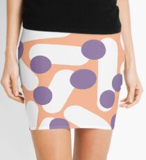 Peach, white, and purple pills Mini Skirt