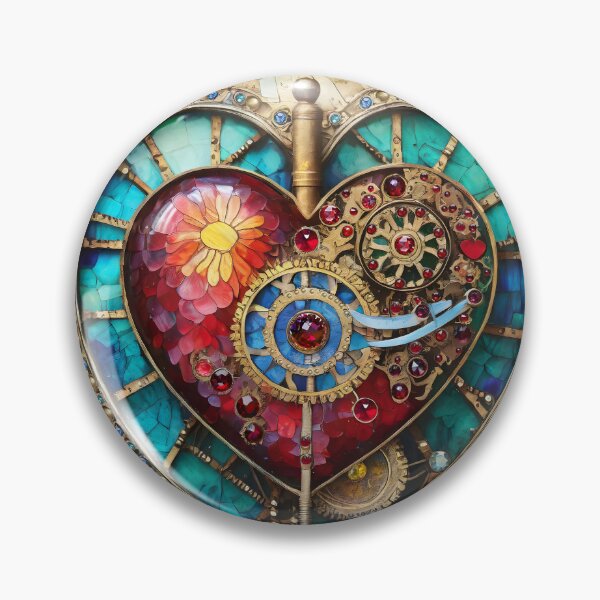 Item preview, Steampunk Heart Series - Glass Sunflower designed and sold by Lee Hiller Designs.