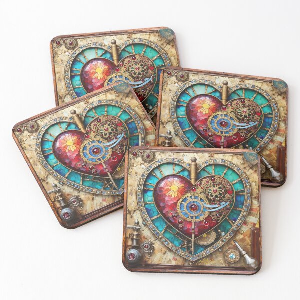 Item preview, Steampunk Heart Series - Glass Sunflower designed and sold by Lee Hiller Designs.