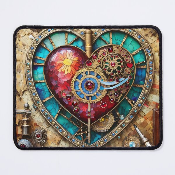 Item preview, Steampunk Heart Series - Glass Sunflower designed and sold by Lee Hiller Designs.