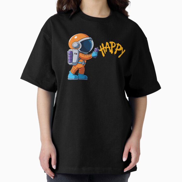 Item preview, Graffiti Astronaut – Galaxy Spray Art with "HAPPY" Street Style Design designed and sold by LoliDesignShop.