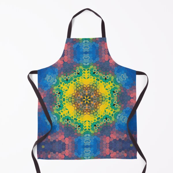 Item preview, Hex Mandala Yellow Blue and Pink designed and sold by WormholeOrbital.