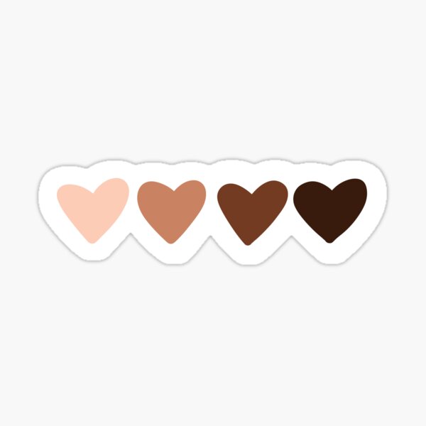 Aperçu de l'œuvre Coeurs POC créée et vendue par BookwormSticker.