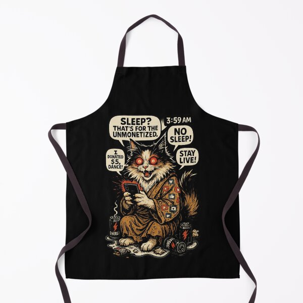 Item preview, Sleep Is for the Unmonetized – Kubil Cat Streaming Hell designed and sold by Kubiru.