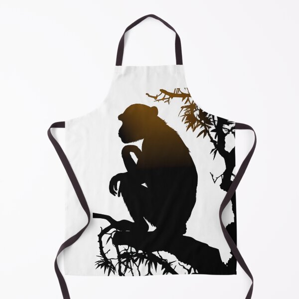 Item preview, Thoughtful Monkey Silhouette Art Print designed and sold by ShadowAndSlate.