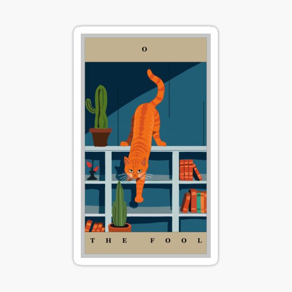 Item preview, Cat tarot card, the fool designed and sold by Artelily.