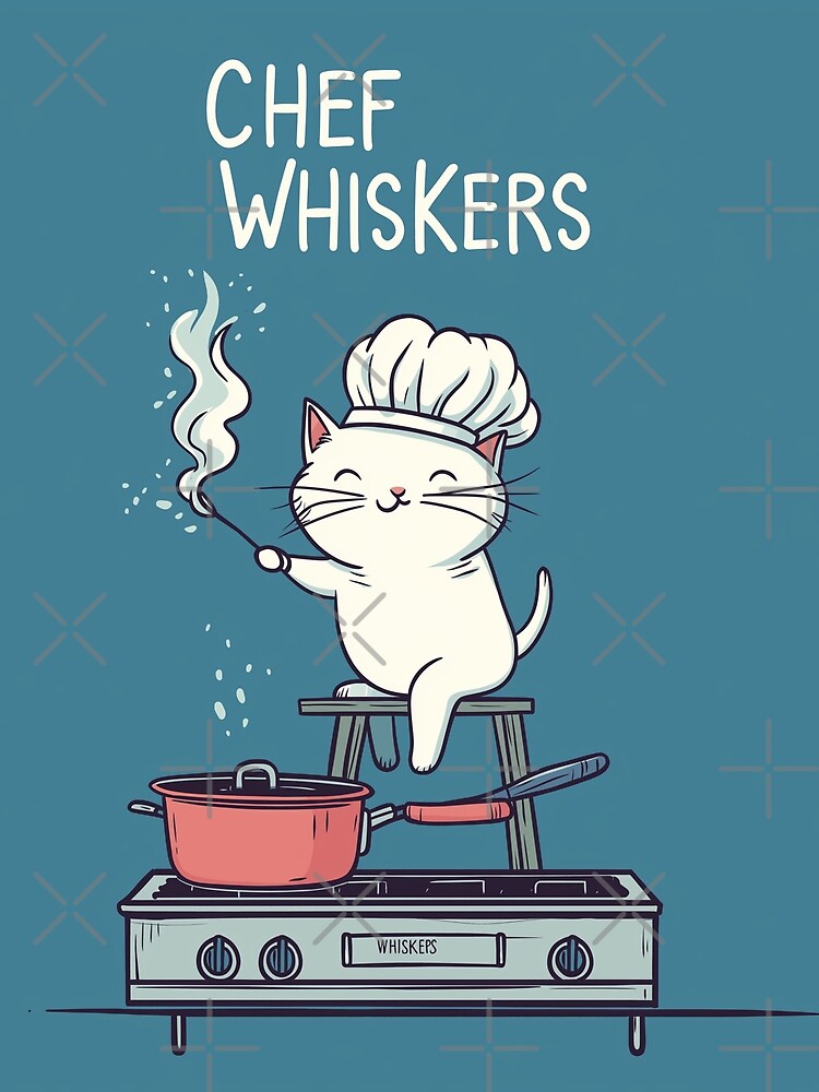 Thumbnail 3 of 3, Scarf, Cat Cooking designed and sold by Rtymer.