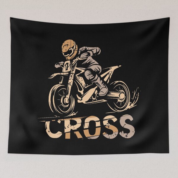 Item preview, Retro Motocross Biker - Dirt and Offroad Motorcycle designed and sold by AndreMi.