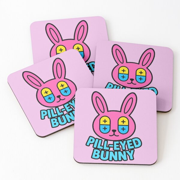 Item preview, Pill-Eyed Bunny – Trippy Pop Art Rabbit – Bold & Cute Cartoon Style designed and sold by VIBE CRAFT STUDIO.